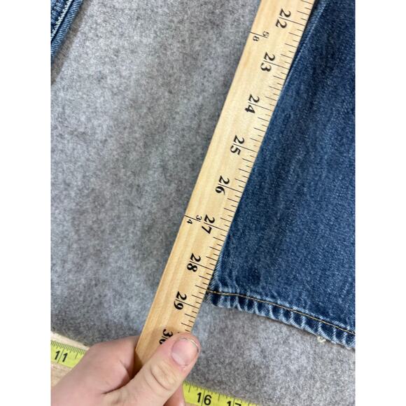 VINTAGE Tommy Hilfiger Jeans Mens 38x30 Blue Denim Wide Leg Y2K Hip Hop Baggy - Picture 4 of 10